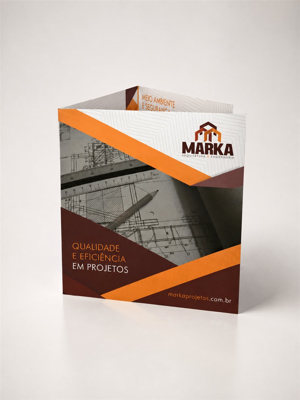 Folder personalizado Kromos — Marka Arquitetura e Engenharia