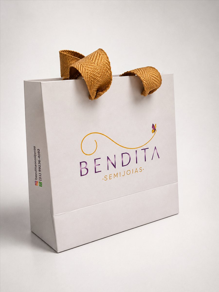 Sacolas personalizadas — Bendita Semijoias