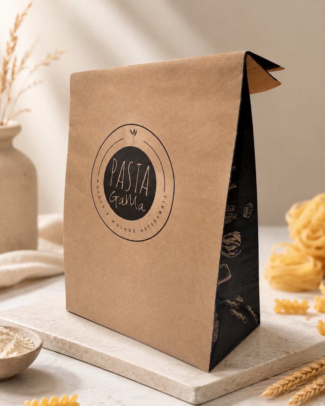 Sacola kraft personalizada — Pasta Gama